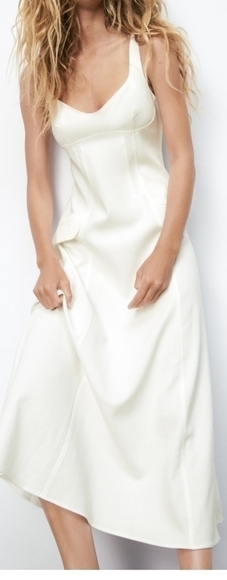 ZARA textured Midi dress Sz-M - Picture 1 of 8